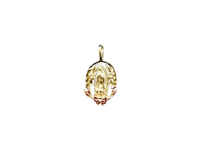 Two Tone Plated Mother Mary Pendant